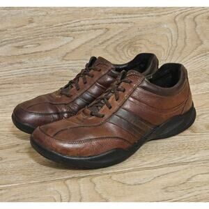 Clarks Wave Mens Brown Leather Walking Sneaker Shoe Size 11 Comfort Shoe 71841